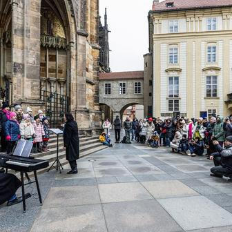 Pražský hrad zpívání Vánoce advent