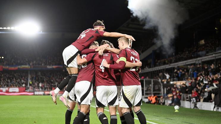 Radost fotbalistů Sparty