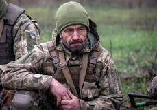Ukrainian serviceman attends a military exercise between combat missions in Kharkiv region
