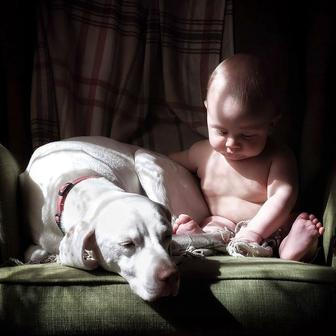 Přestože byla fenka vůči lidem velmi ostražitá, její psí srdce si získal Elizabethin nejmladší syn Archie.