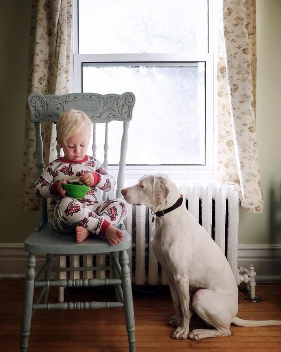 Přestože byla fenka vůči lidem velmi ostražitá, její psí srdce si získal Elizabethin nejmladší syn Archie.