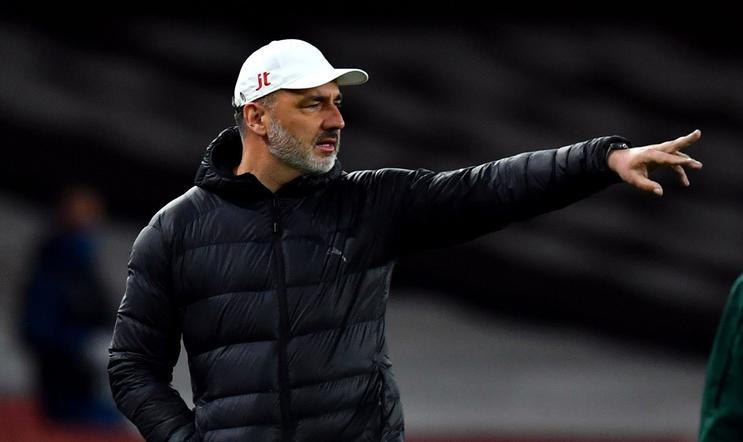 Jindřich Trpišovský ve čtvrtfinále EL Arsenal - Slavia