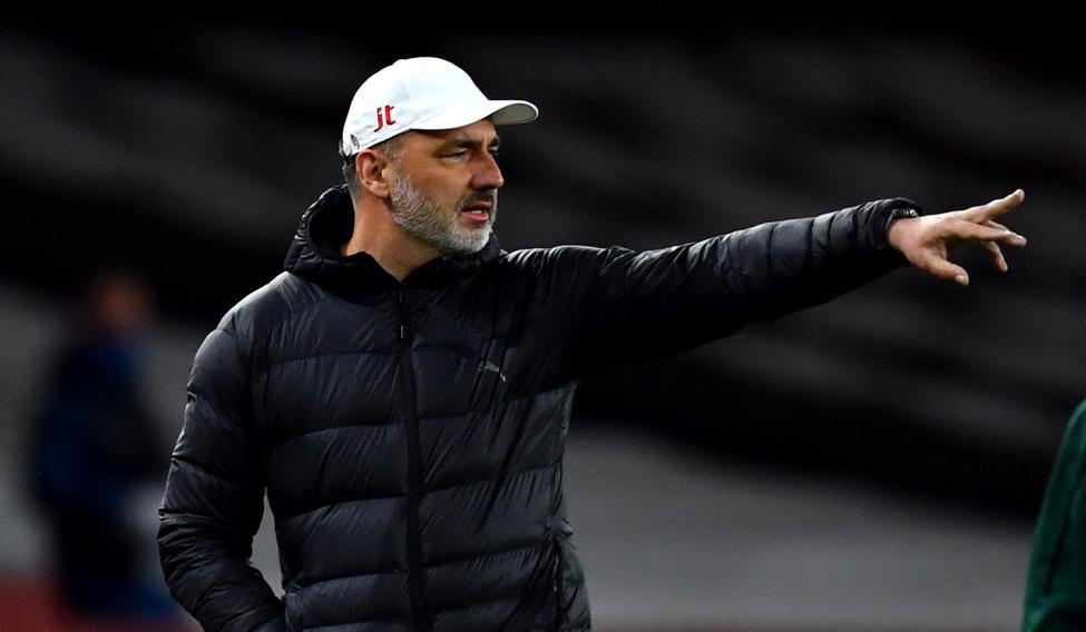 Jindřich Trpišovský ve čtvrtfinále EL Arsenal - Slavia