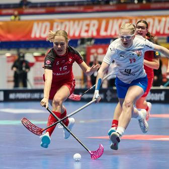 Finále MS florbalistek Česko - Švýcarsko