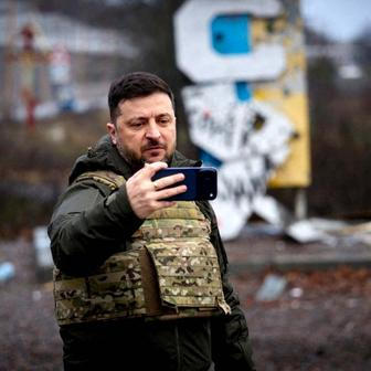 Ukraine's President Zelenskiy appears in the frontline town of Kupiansk
