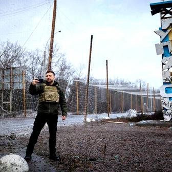 Ukraine's President Zelenskiy appears in the frontline town of Kupiansk