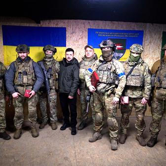 Ukraine's President Zelenskiy visits the frontline town of Kupiansk
