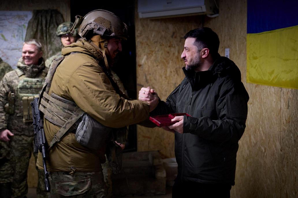 Ukraine's President Zelenskiy visits the frontline town of Kupiansk