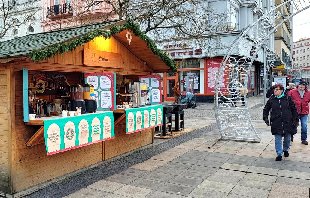 Vánoční trhy na Masarykově náměstí. Ostrava, 7. prosince 2025.