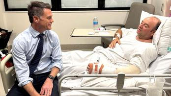NSW Premier Chris Minns visits Ahmed al Ahmed at the hospital, in Sydney