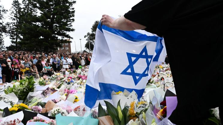 Memorial in honour to victims of a mass shooting at Bondi Beach, in Sydney