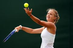 Vendula Valdmannova during her Girls' Singles match against Luna Maria Cinalli on day eight of the 2025 Wimbledon Championships at the All England Lawn Tennis and Croquet Club, London. Picture date: Monday July 7, 2025.