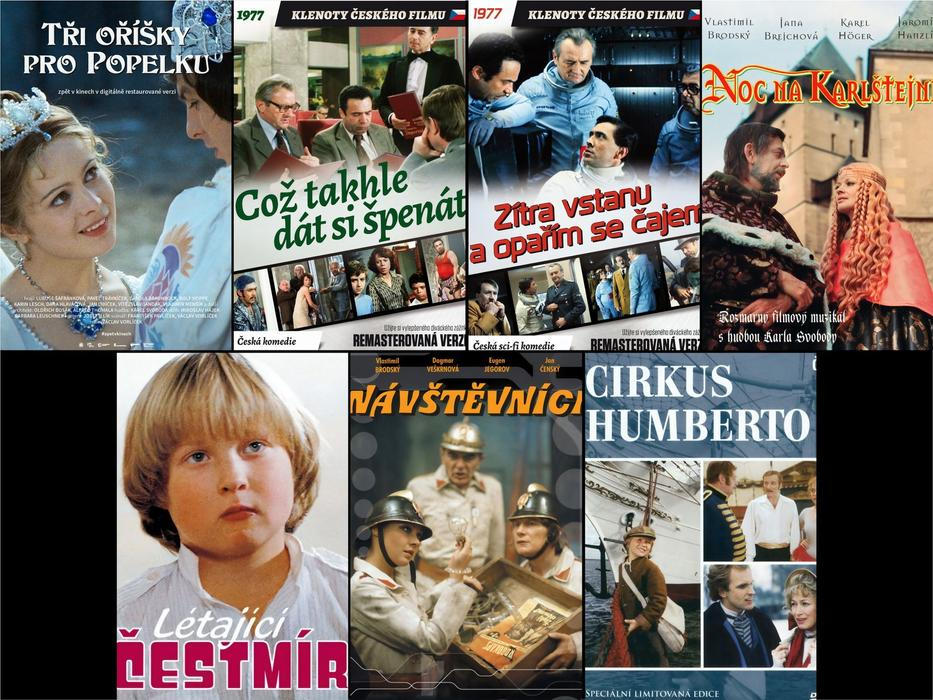 Příklady filmové a televizní tvorby, k níž Karel Svoboda složil hudbu.