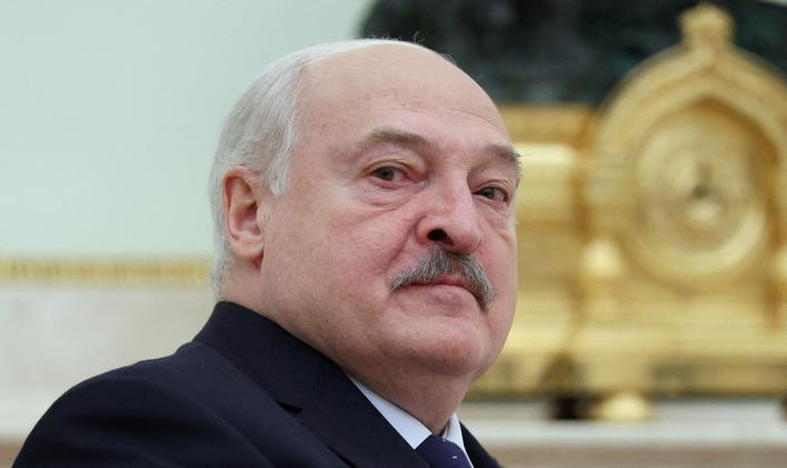 FILE PHOTO: Belarusian President Lukashenko attends a meeting with Russian President Putin in Moscow