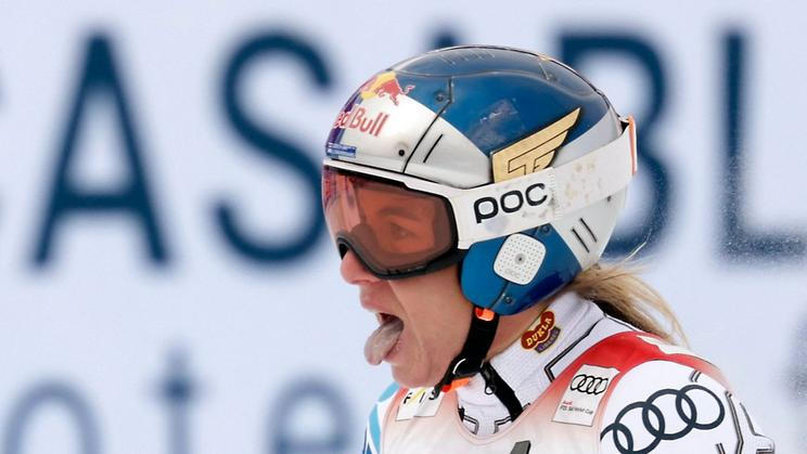 Ester Ledecká po závodě SP 2024/25 ve Svatém Antonu