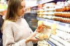 Woman,Chooses,Chicken,Eggs,In,A,Farm,Food,Store.,Food