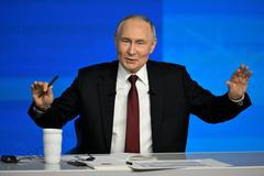 Russian President Putin holds the annual press conference in Moscow