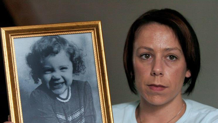 Natasha Lee with her picture of her little sister 2 year old Katrice Lee who was abducted in Germany in 1981 pic mike walker, 2007