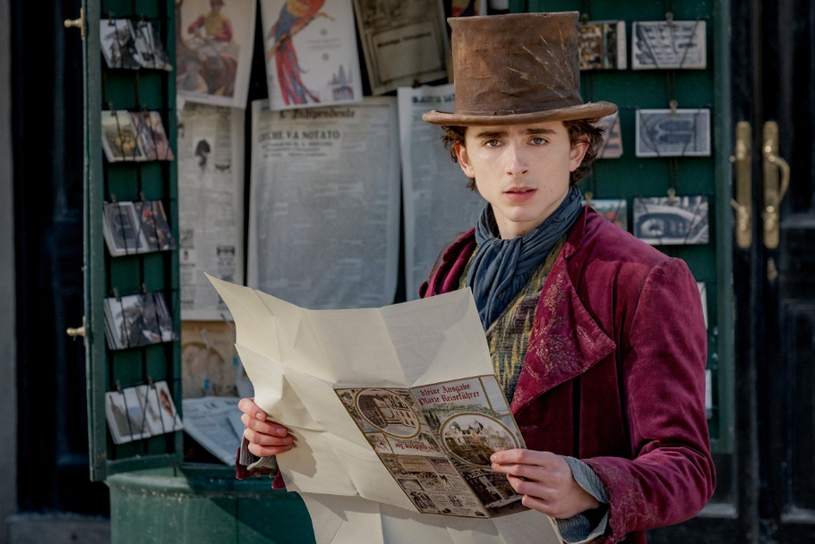 Timothée Chalamet ve filmu Wonka (2023).    