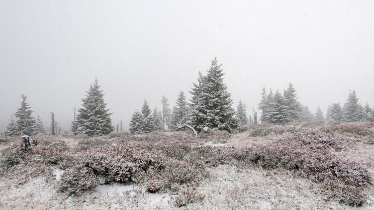 Krkonoše sníh říjen 2019 zima počasí ilustrační