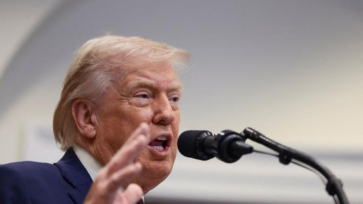 U.S. President Donald Trump makes an announcement in Washington