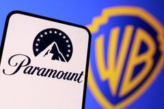 FILE PHOTO: Illustration shows Paramount and Warner Bros logos