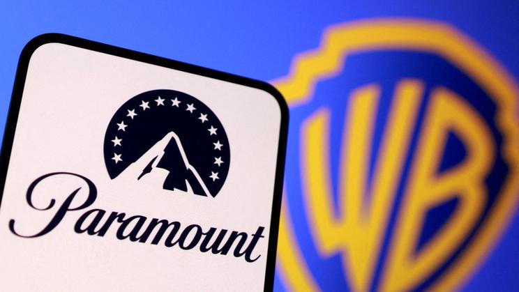 FILE PHOTO: Illustration shows Paramount and Warner Bros logos