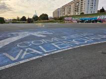 Pohled na vnější část zatáčky číslo 17 ve třetím sektoru okruhu ve Valencii.