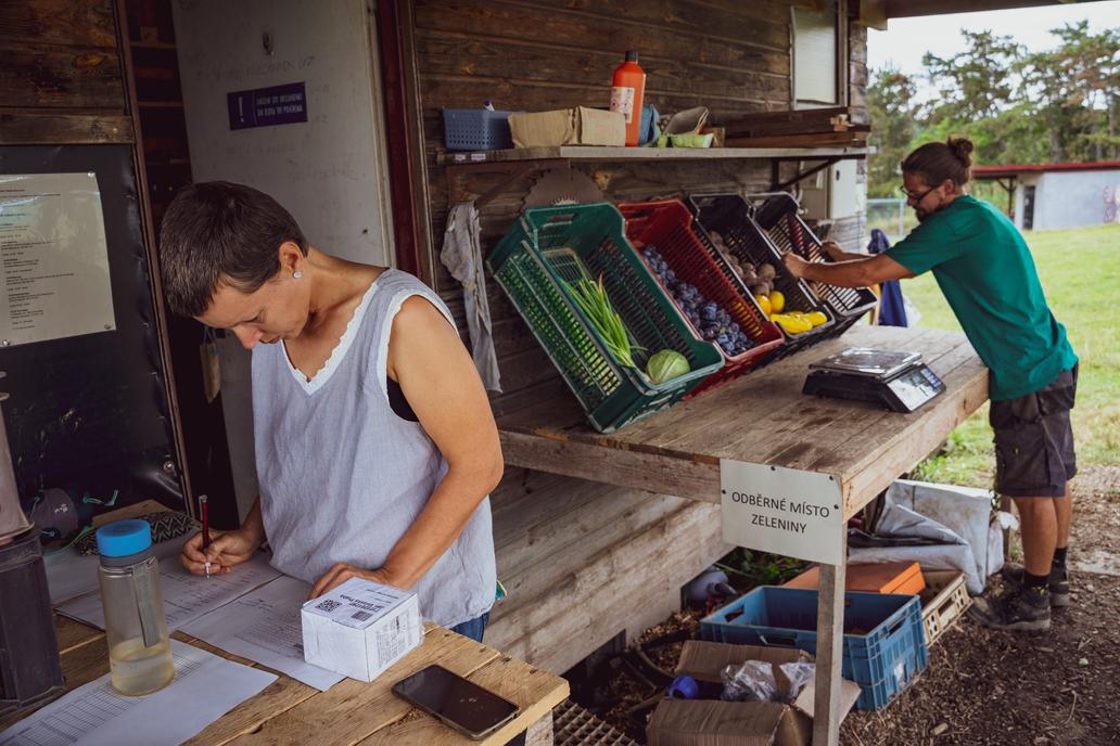 Dojí tam krávy, dělají v sýrárně, zpracovávají zeleninu, pěstují obilí nebo pracují v pekárně. 