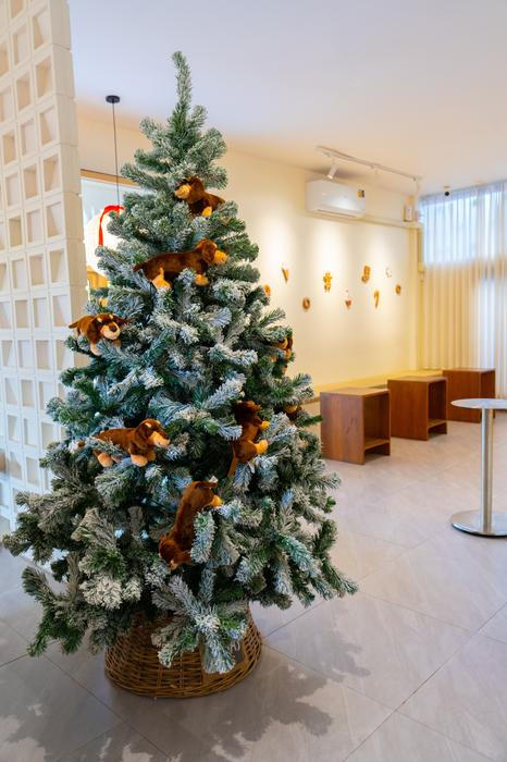 Vánoční strom pod klimatizací