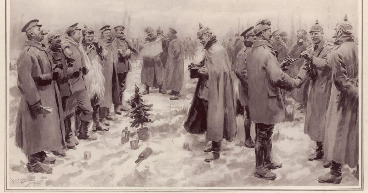 Fotbálek v blátě, koledy a cigarety. Vánoce 1914, které válka už nedovolila zopakovat