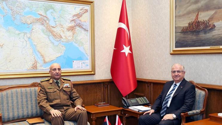 Turkish Defence Minister Yasar Guler meets with Libya's army chief of staff Mohammed Ali Ahmed Al-Haddad in Ankara,