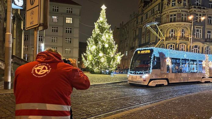 Vánoční tramvaj Praha