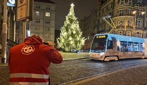 Vánoční tramvaj Praha