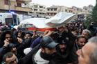 Funeral of several people who were killed in an explosion at a mosque of the Alawite minority sect yesterday, Syrian state news agency SANA said, in Homs