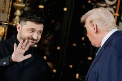 U.S. President Trump meets Ukrainian President Zelenskiy in Florida