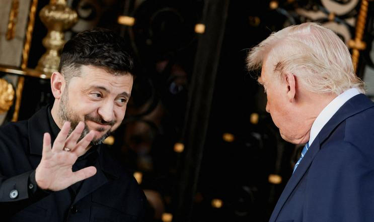 U.S. President Trump meets Ukrainian President Zelenskiy in Florida