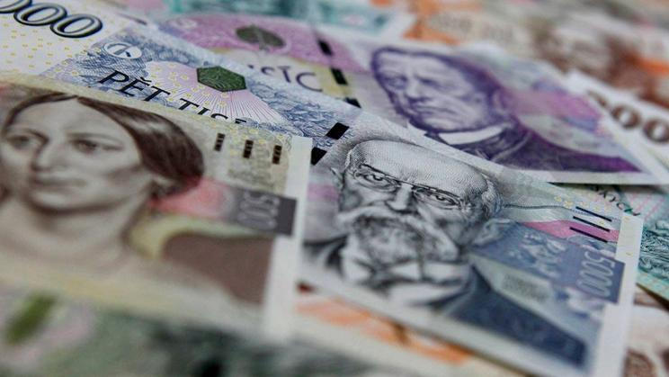 České bankovky, peníze, ilustrační snímek