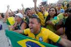 fanoušci, radost, Brazil Soccer WCup