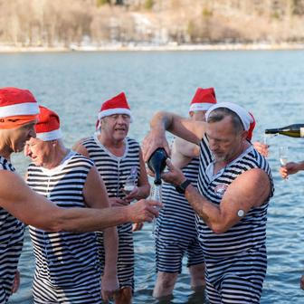 New Year celebration at noon in Fuzine