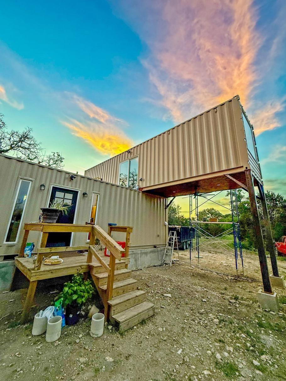 'People raised their eyebrows when I said I was building a shipping container house – now my living expenses are just Ł440 a month at most'