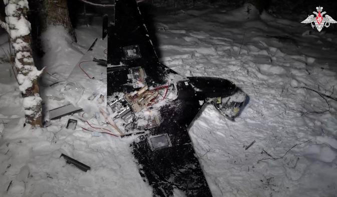 FILE PHOTO: Russian Defence ministry shows a downed drone following an alleged drone attack on Putin's residence
