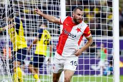 Union SG v Slavia Praha - UEFA Champions League BRUSSELS, BELGIUM - AUGUST 13 : Jurecka Vaclav forward of SK Slavia Prah