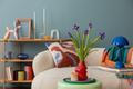 Modern,Living,Room,With,Playful,Decor,Accents.,A,Cozy,Sofa