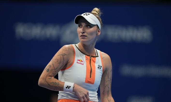 Marketa Vondrousova (CZE) vs Karolina Muchova (CZE), Singles Day 1 Toray Pan Pacific Open Tennis WTA 500,, Ariake Colosseum, Tokyo, Japan - 20 Oct 2025