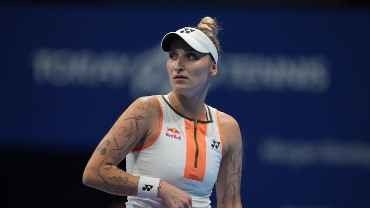 Marketa Vondrousova (CZE) vs Karolina Muchova (CZE), Singles Day 1 Toray Pan Pacific Open Tennis WTA 500,, Ariake Colosseum, Tokyo, Japan - 20 Oct 2025