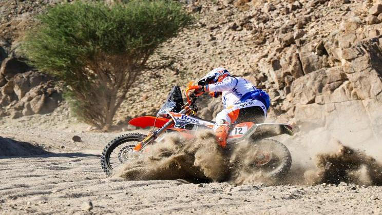Yanbu, Arabie Saoudite. 03rd Jan, 2026. 72 BROZ Jiri (cze), BAS World KTM Team, Honda, Rallye 2, FIM W2RC, action during the Prologue of the Dakar 2026, on January 3, 2026 around Yanbu, Saudi Arabia - Photo Frederic LE FLOC'H/DPPI Credit: DPPI Media/Alamy