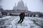 Snow and freezing temperatures hit Paris