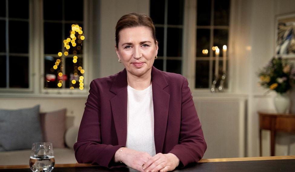 Denmark's Prime Minister Mette Frederiksen delivers New Year's speech at Marienborg