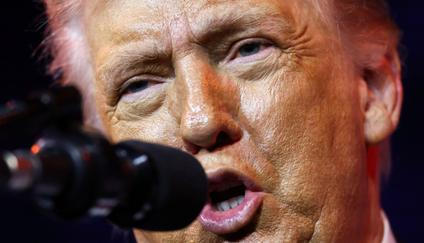 U.S. President Donald Trump addresses House Republicans at the Kennedy Center in Washington